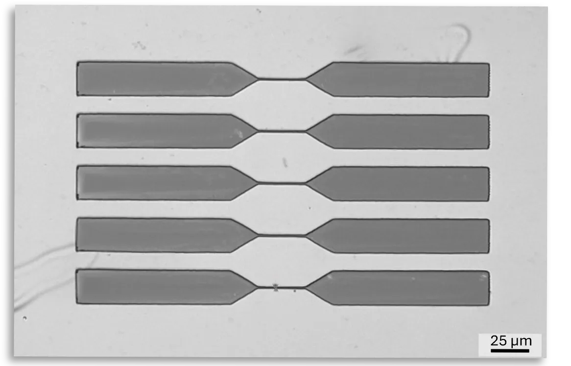 Tapered nanowire bridges